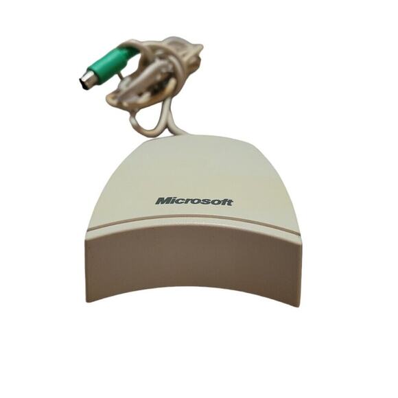 VTG Microsoft Cordless Wheel Mouse PNX04-86473 PS/2 Serial Wireless EUC - Picture 2 of 4